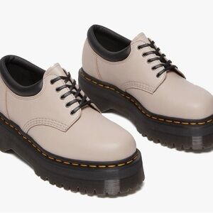Dr. Martens Cream Platform Loafers